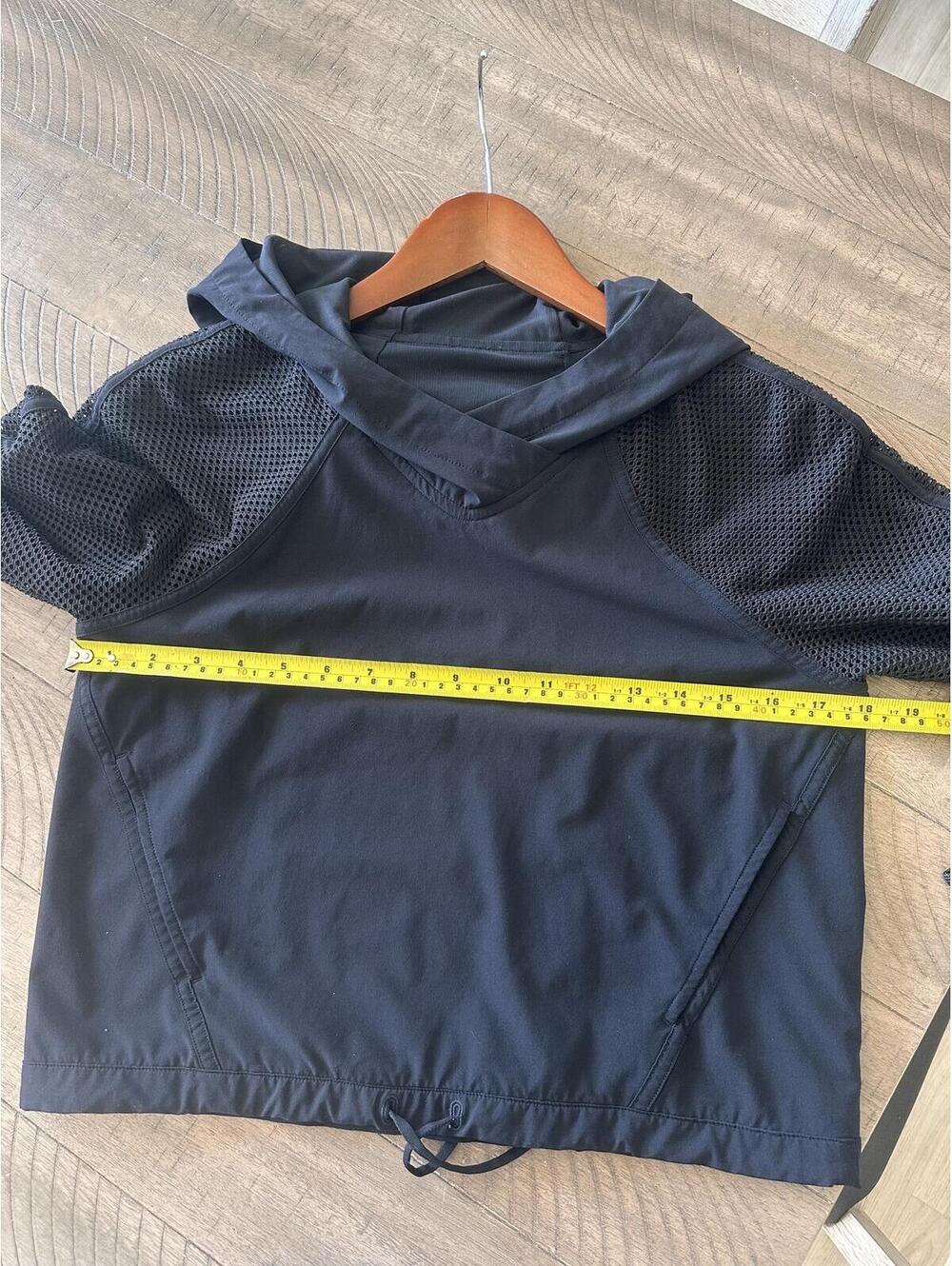 Lululemon Catch a Breeze Hooded Pullover Mesh Sleeves Black Women’s XS LW3BYWS - Picture 9 of 15